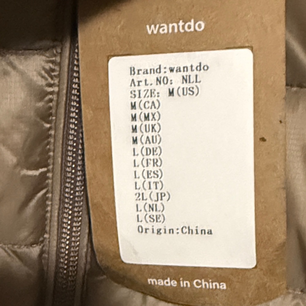 Wantdo Women's Packable Ultra Light Weight Short Down Jacket size Medium NWT - Picture 5 of 7